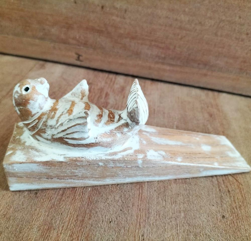 Ancient Wisdom Hand Carved Doorstop - Baby Seal