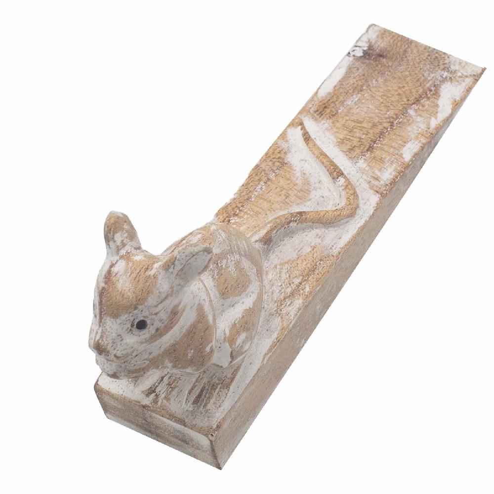 Ancient Wisdom Hand Carved Doorstop - Dormouse