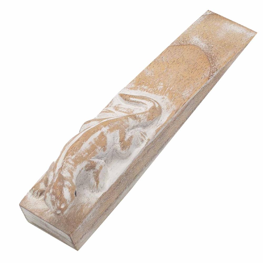 Ancient Wisdom Hand Carved Doorstop - Gecko