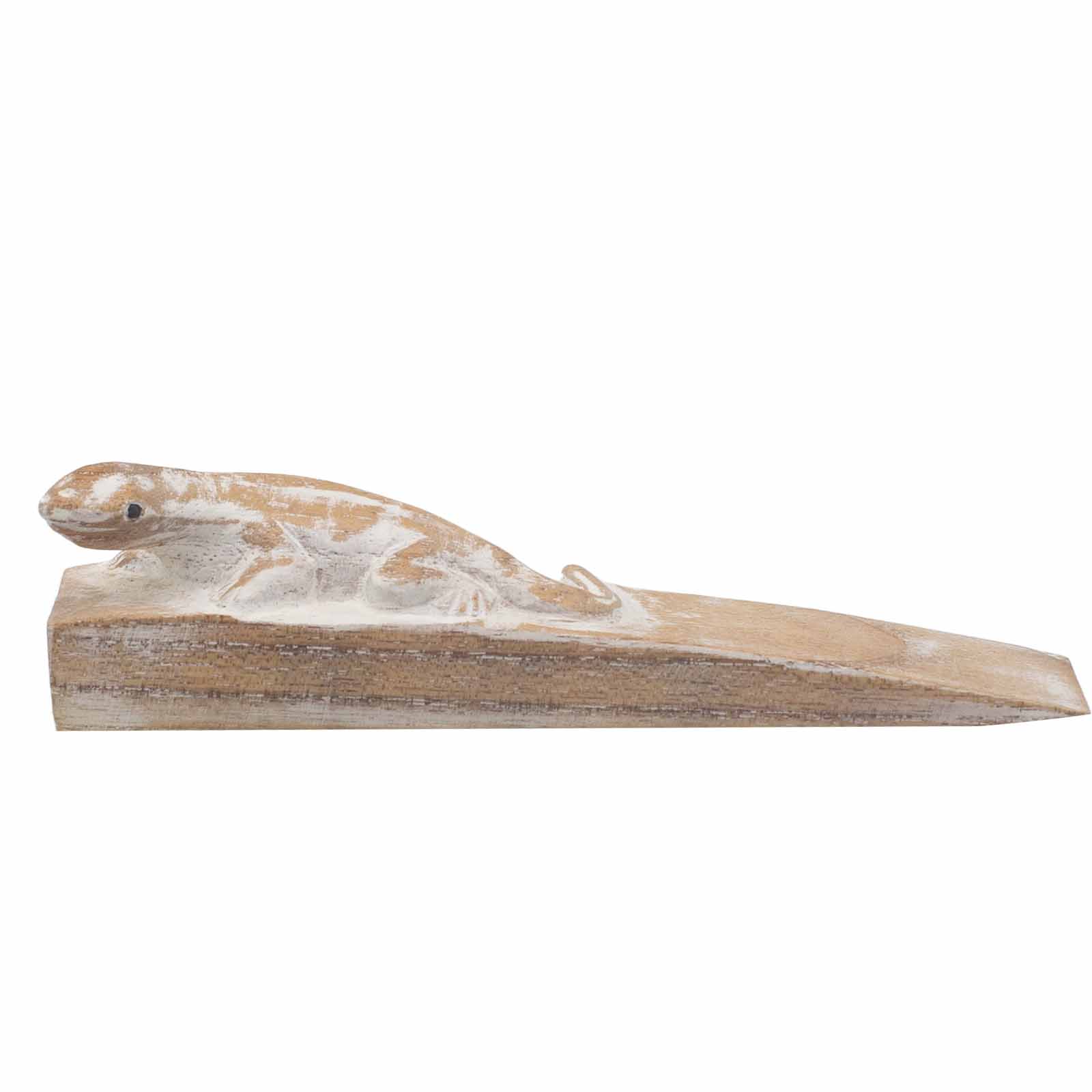 ancient wisdom Hand carved Doorstop - Gecko
