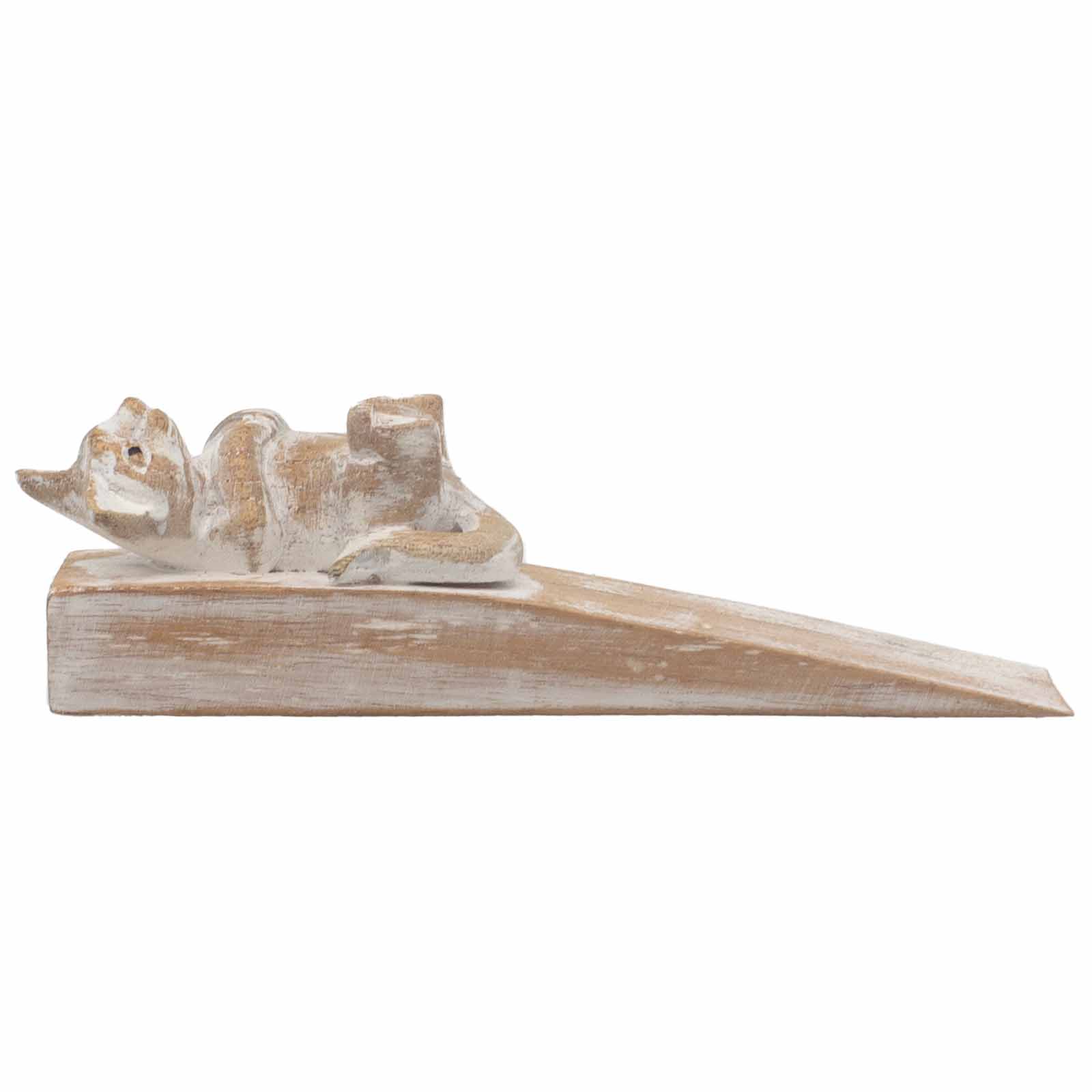 ancient wisdom Hand carved Doorstop - Kitten
