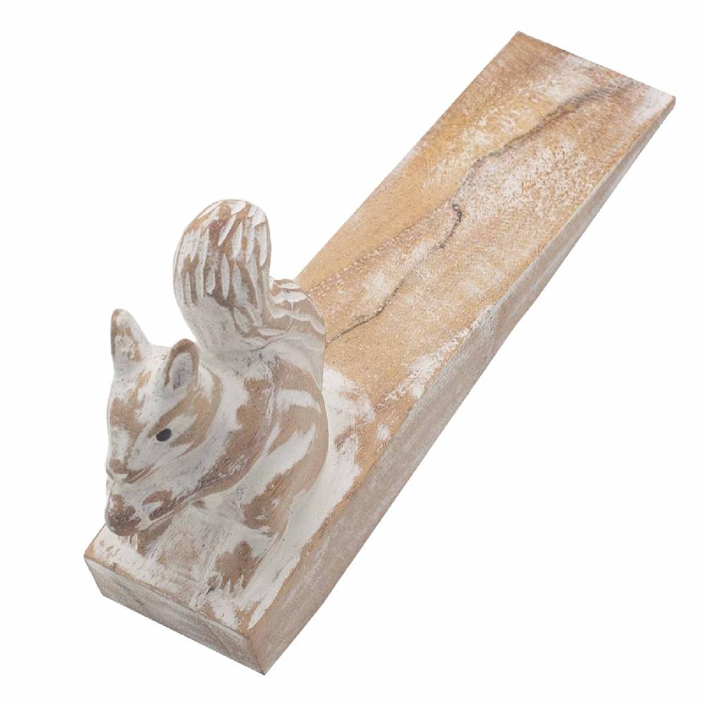 Ancient Wisdom Hand Carved Doorstop - Squirrel