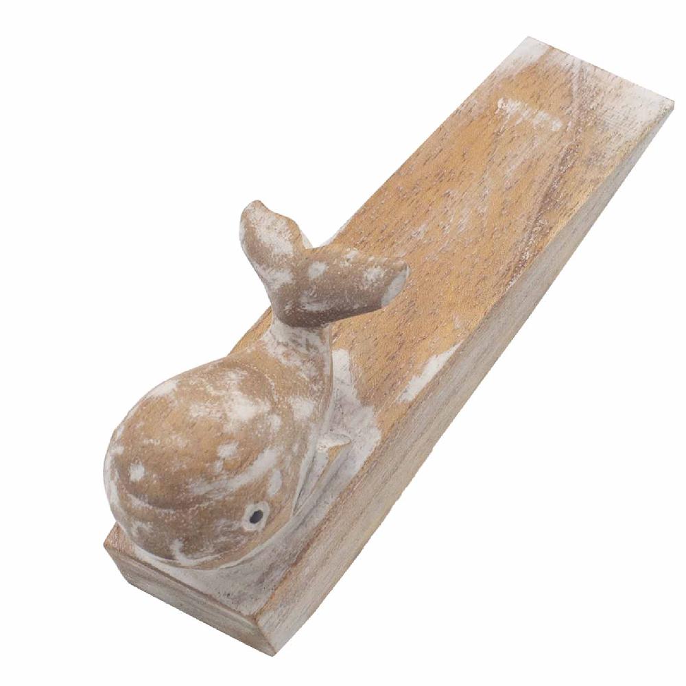 Ancient Wisdom Hand Carved Doorstop - Whale