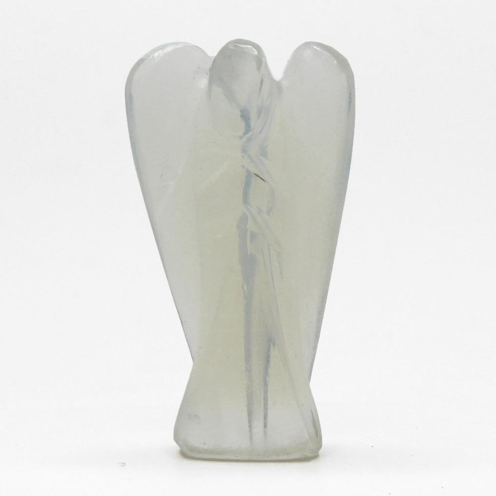 Ancient Wisdom Hand Carved Gemstone Angel - Opalite