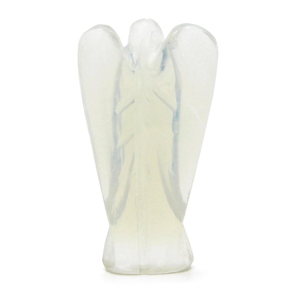 ancient wisdom Hand Carved Gemstone Angel - Opalite