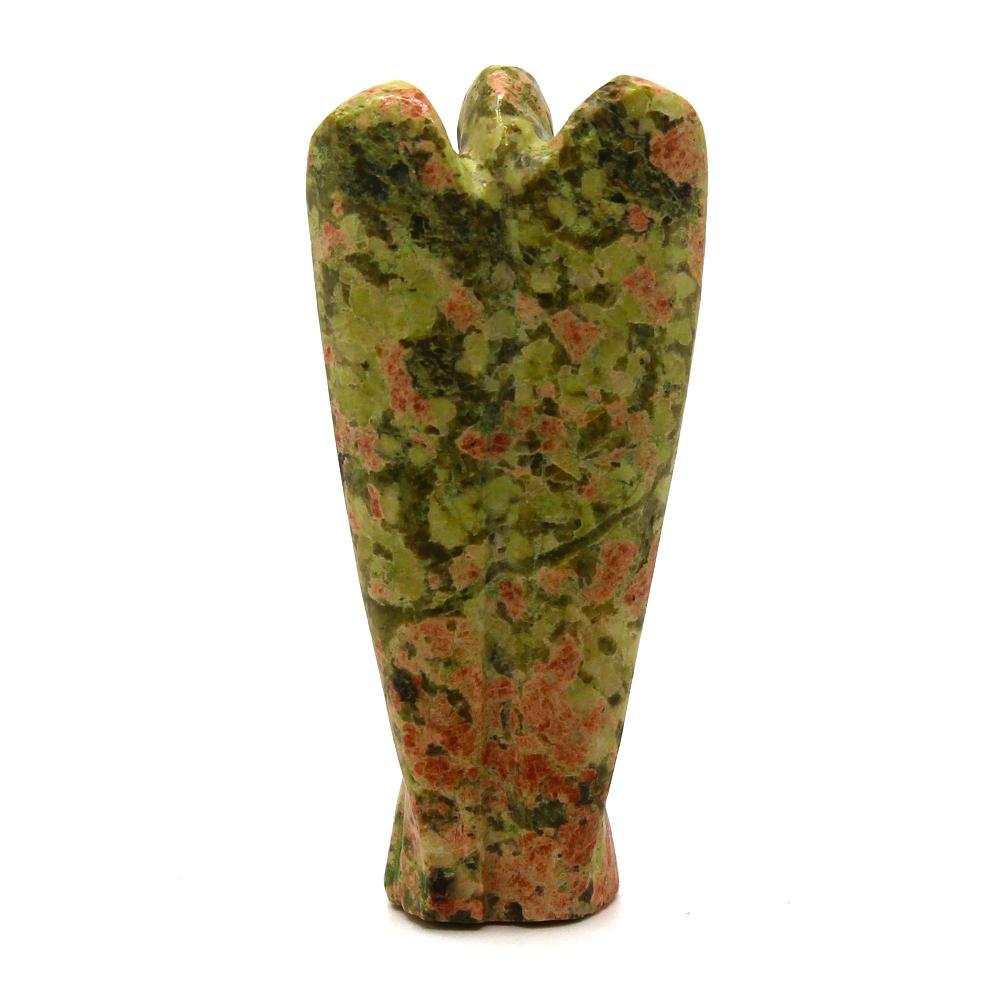 Ancient Wisdom Hand Carved Gemstone Angel - Unakite