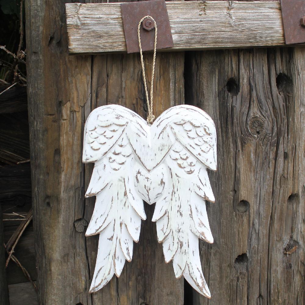 Ancient Wisdom Hand Crafted Double Angel Wing - 31cm
