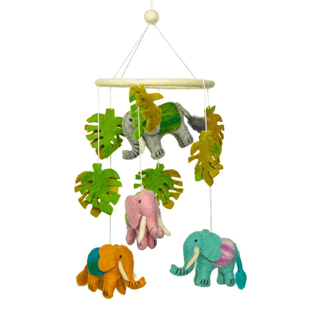 ancient wisdom Handmade Felt Mobile - Elephant