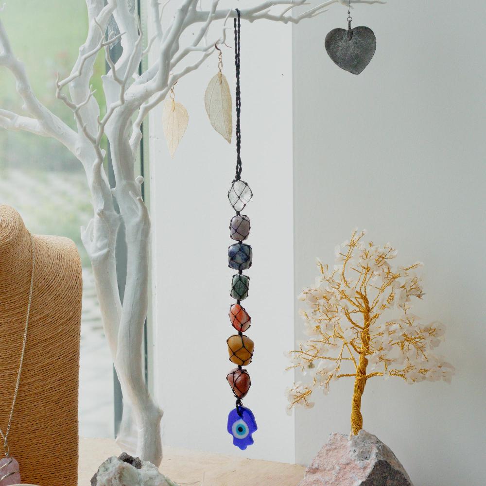 Ancient Wisdom Hanging Chakra Stone Pendant - Hansa