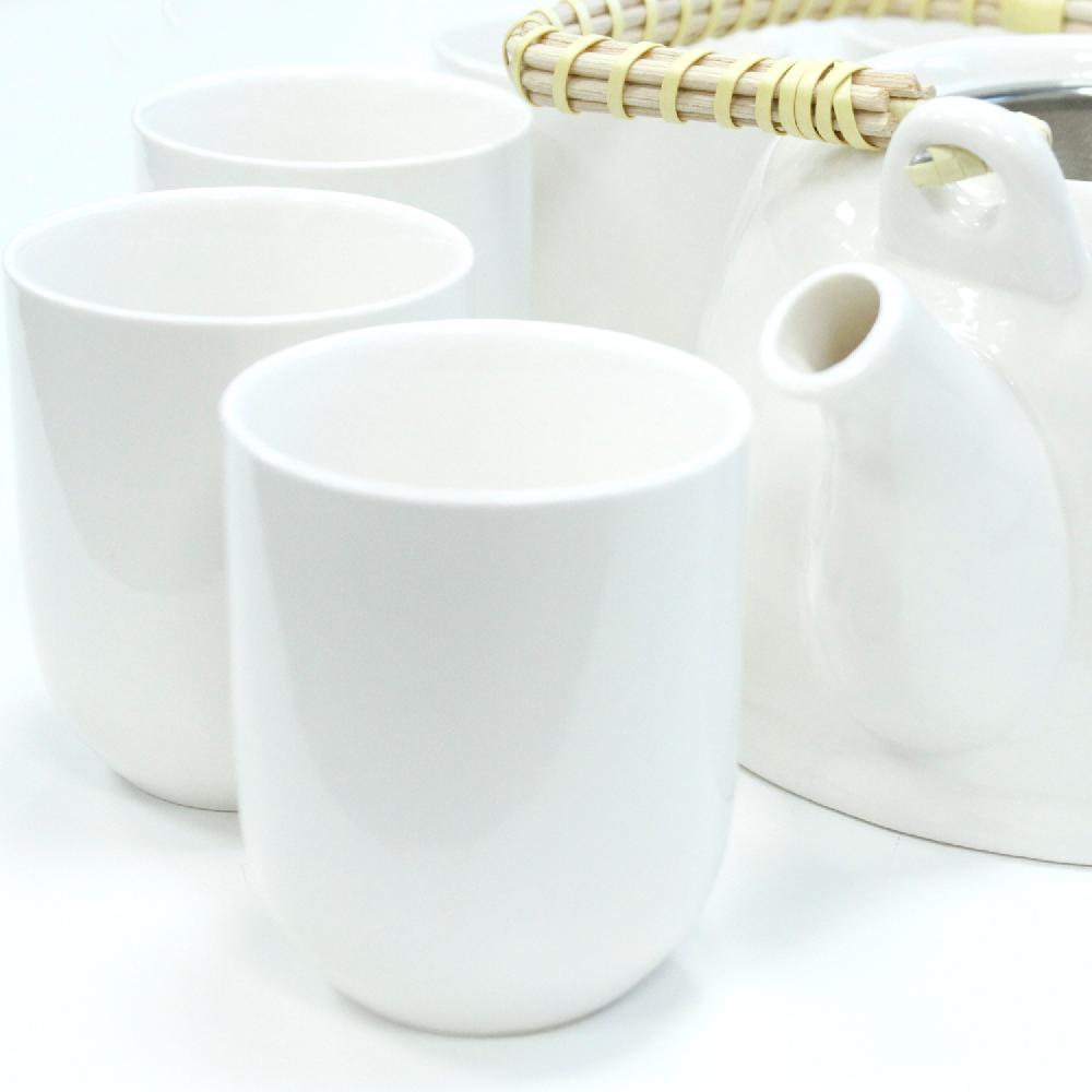 Ancient Wisdom Herbal Teapot Set - Classic White