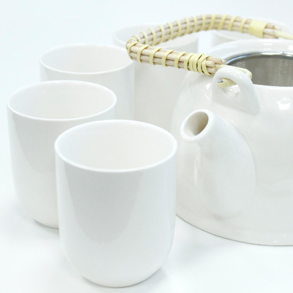Ancient Wisdom Herbal Teapot Set - Classic White