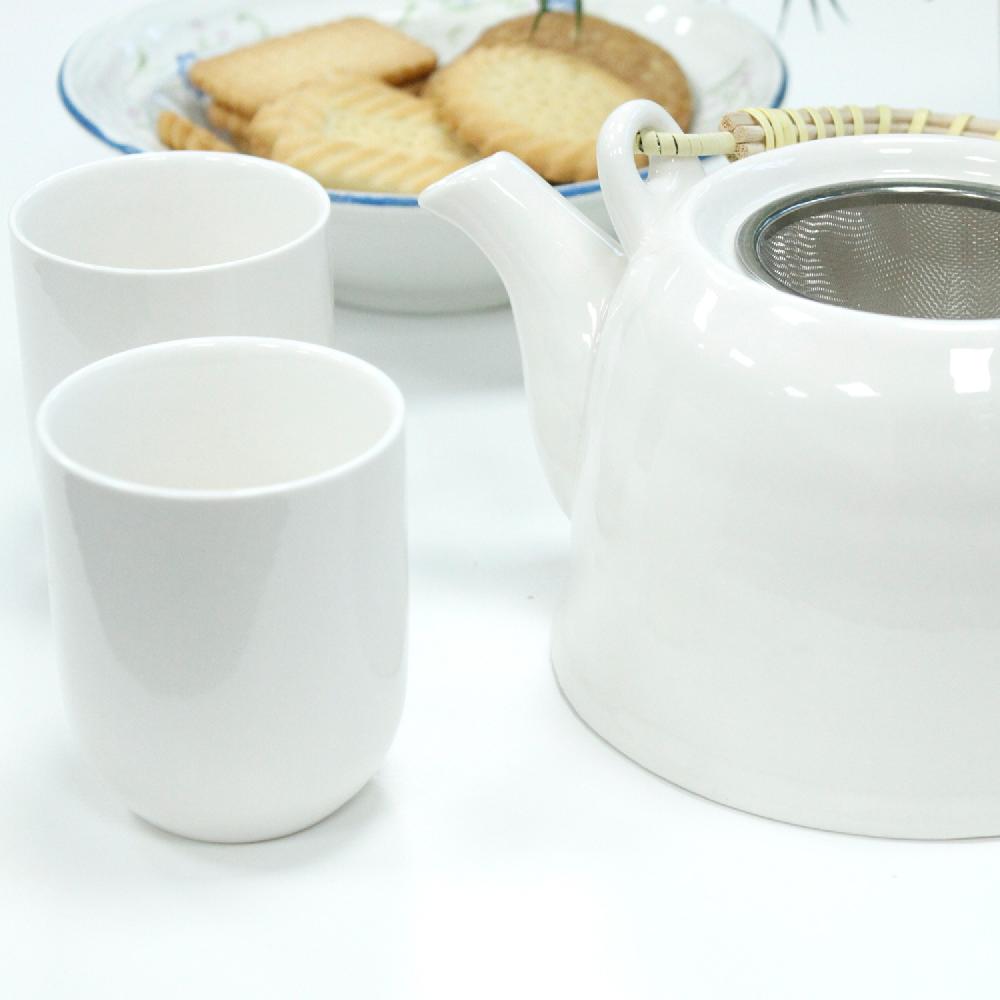 Ancient Wisdom Herbal Teapot Set - Classic White