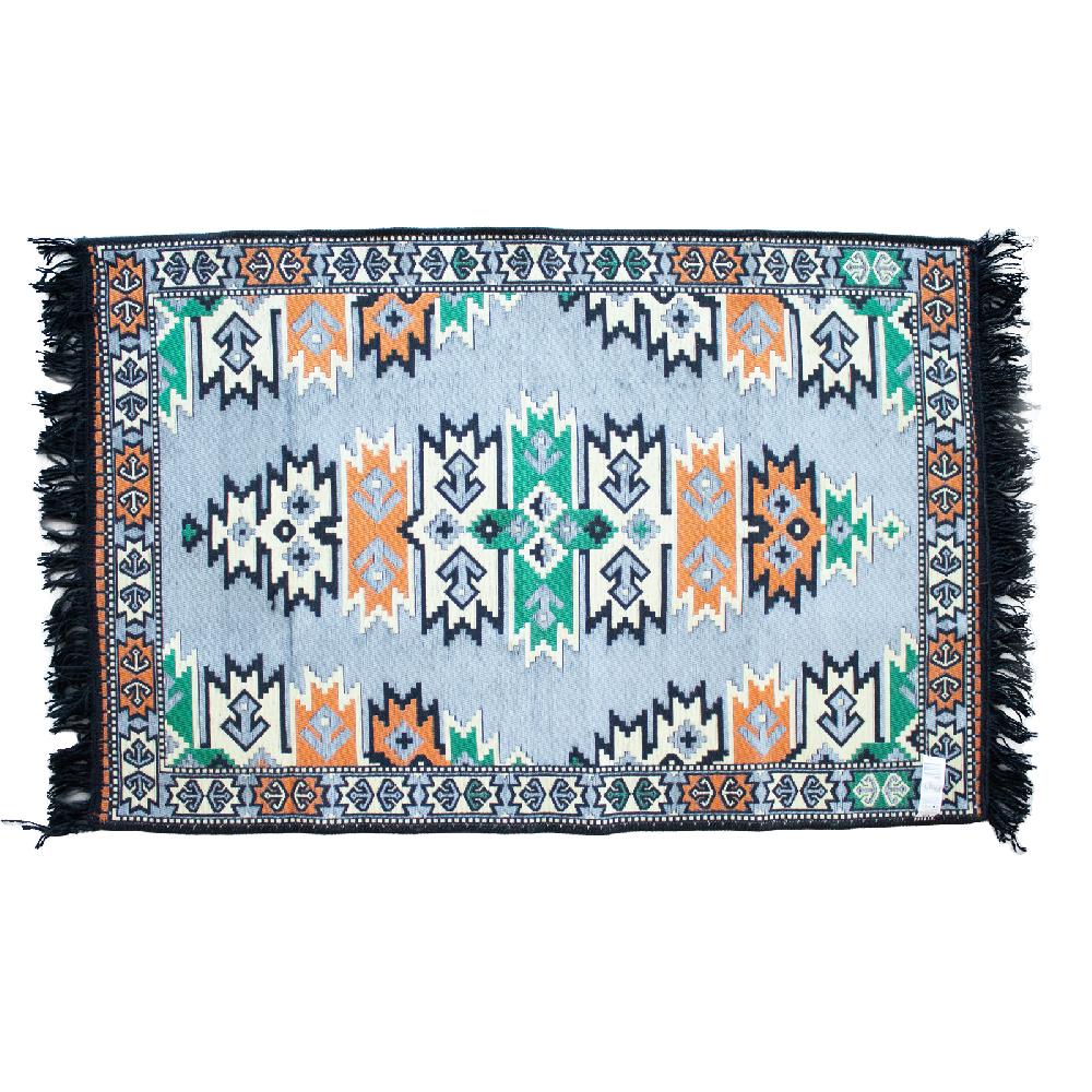 ancient wisdom Kilim Rug 125x80 cm - Charcoal