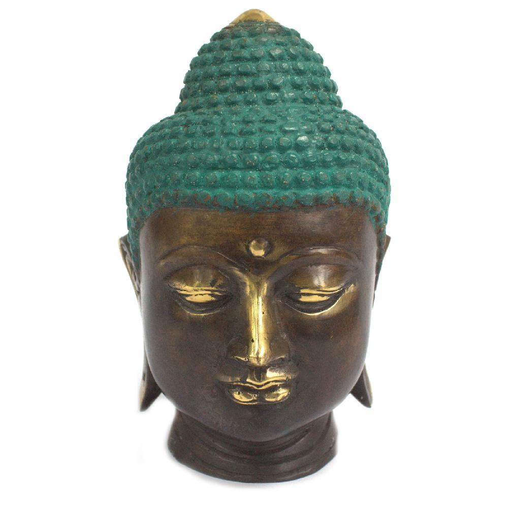 ancient wisdom Large Classic Brass Buddha Head