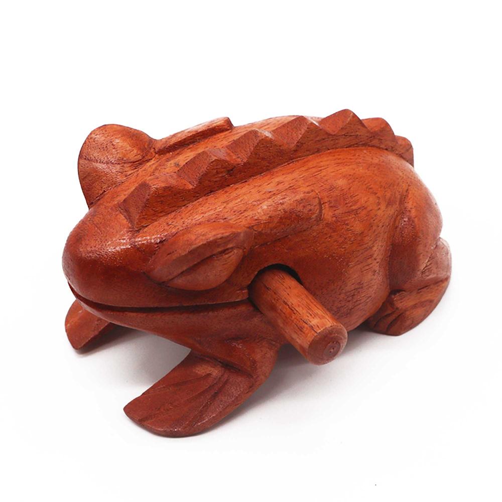 ancient wisdom Large Croaking Wooden Frog