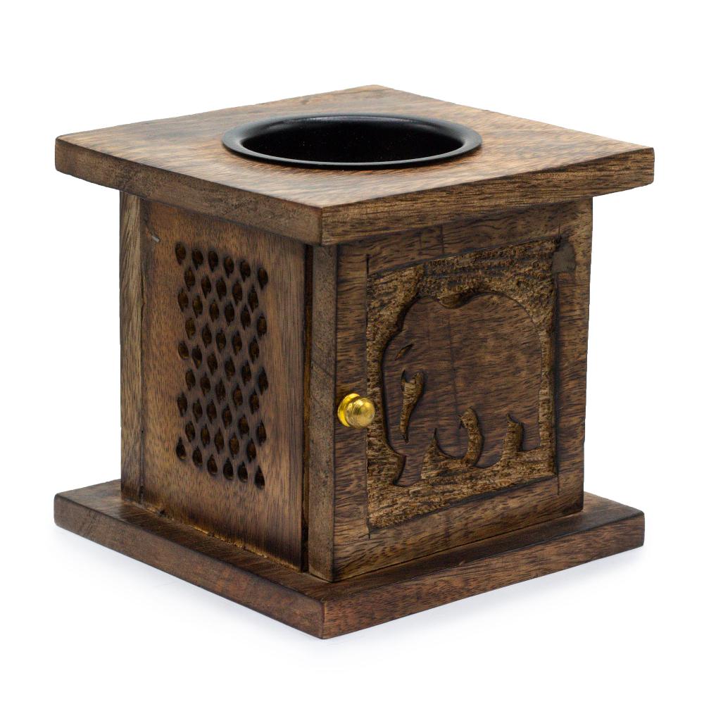 ancient wisdom Large Mango Box Burner - Elephant