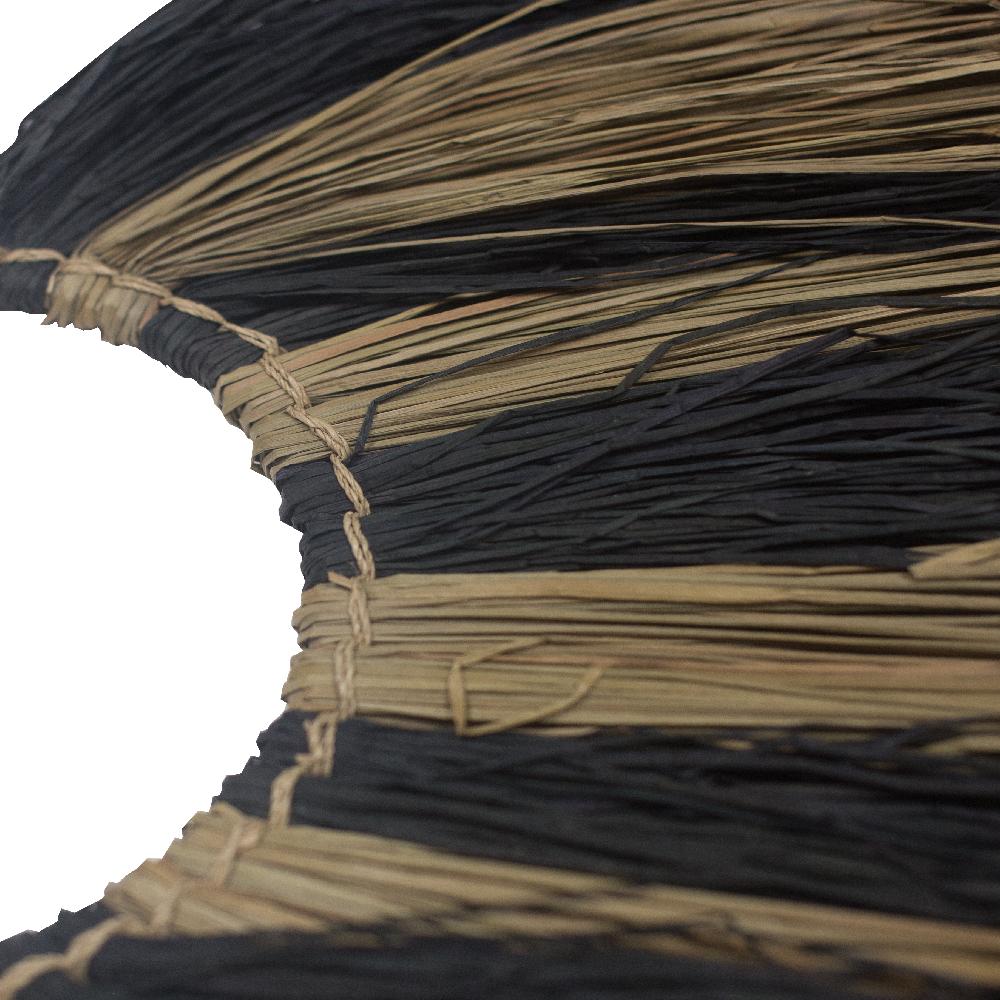 Ancient Wisdom Large Seagrass Fan Wall Decor - Zebra