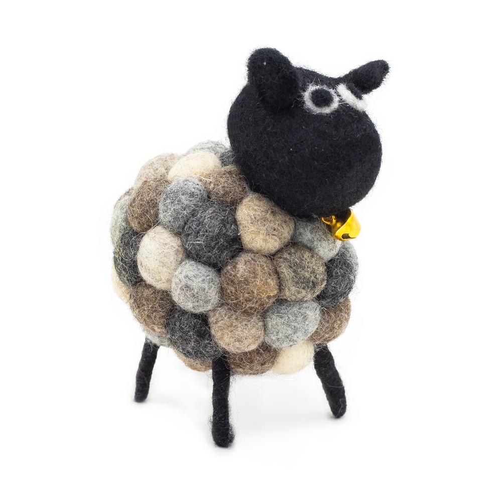 ancient wisdom Little Felt Sheep - Multi Greys
