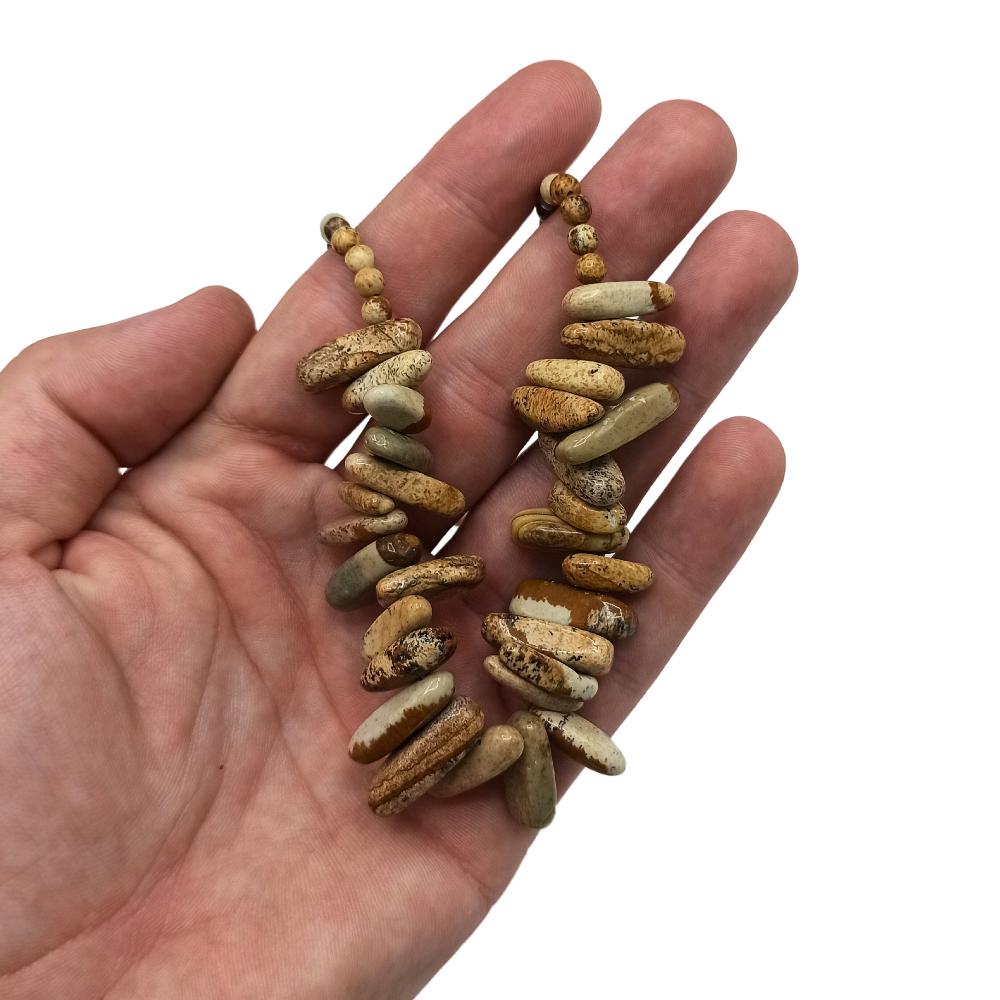 Ancient Wisdom Longstone Gem Necklace - Map Stone