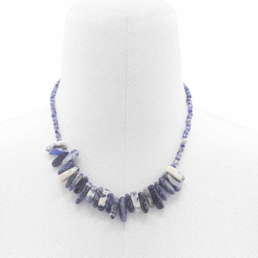 ancient wisdom Longstone Gem Necklace - Sodalite