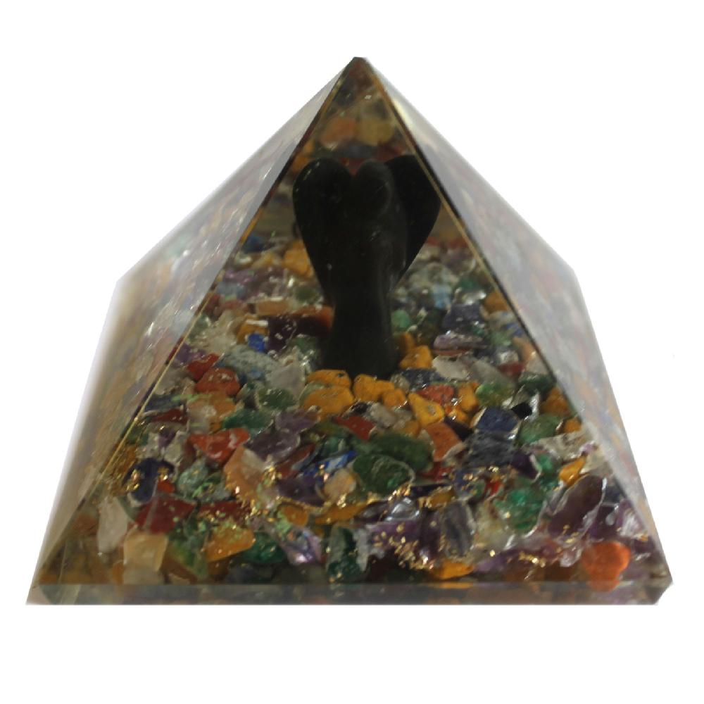 Ancient Wisdom Lrg Orgonite Pyramid 70mm - Angel