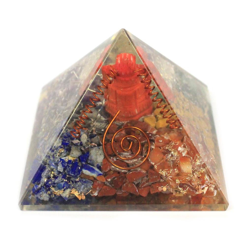 ancient wisdom Lrg Orgonite Pyramid 70mm - Ganesh