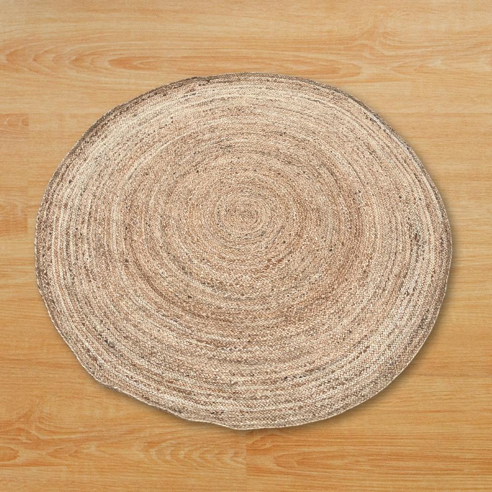 Ancient Wisdom Lrg Round Soft Jute Rug 150cm