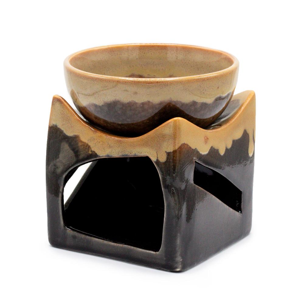 Ancient Wisdom Lucky Coin Large Oil Burner - Brown