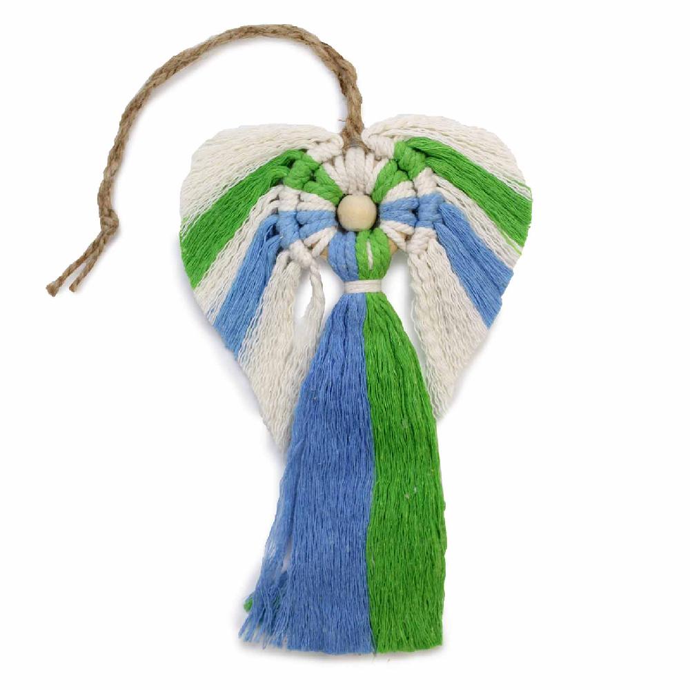 Ancient Wisdom Macrame Angel - Earth