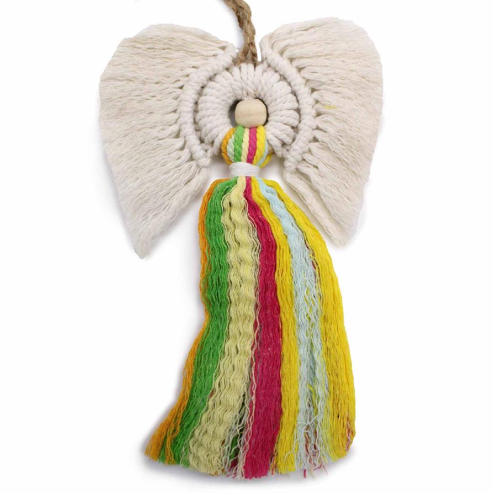 ancient wisdom Macrame Angel - Rainbow
