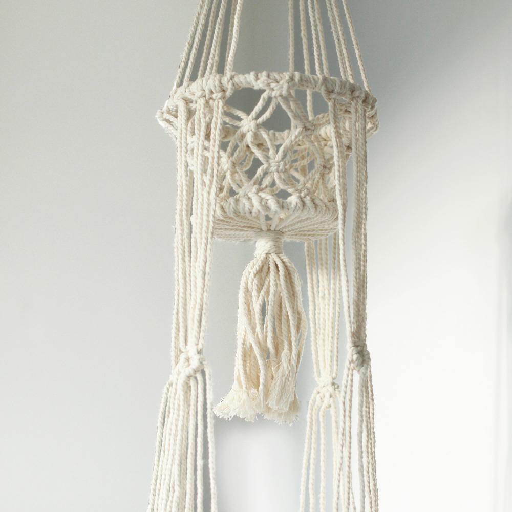 Ancient Wisdom Macrame Pot Holder - Double Holder