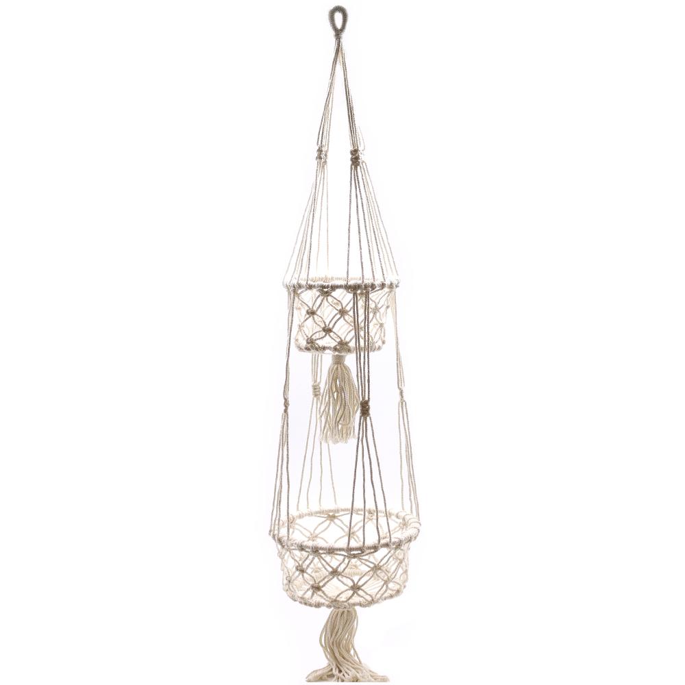 ancient wisdom Macrame Pot Holder - Double Holder