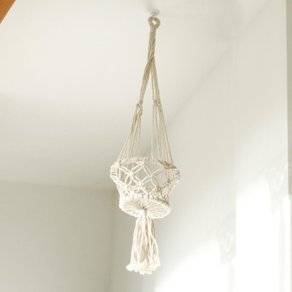 Ancient Wisdom Macrame Pot Holder - Single Small Pot
