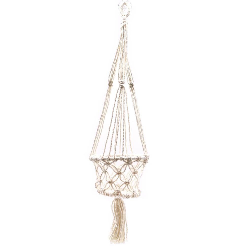 ancient wisdom Macrame Pot Holder - Single Small Pot