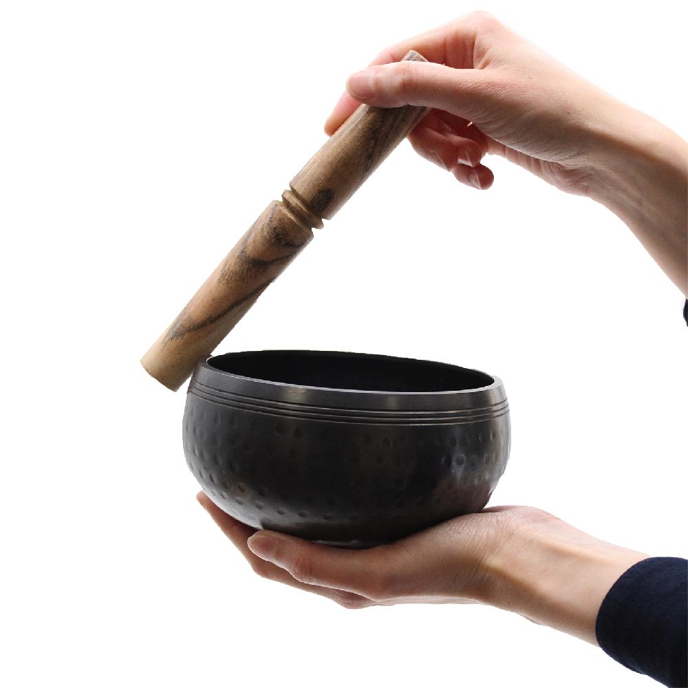 Ancient Wisdom Med Black Beaten Bowl - 15cm