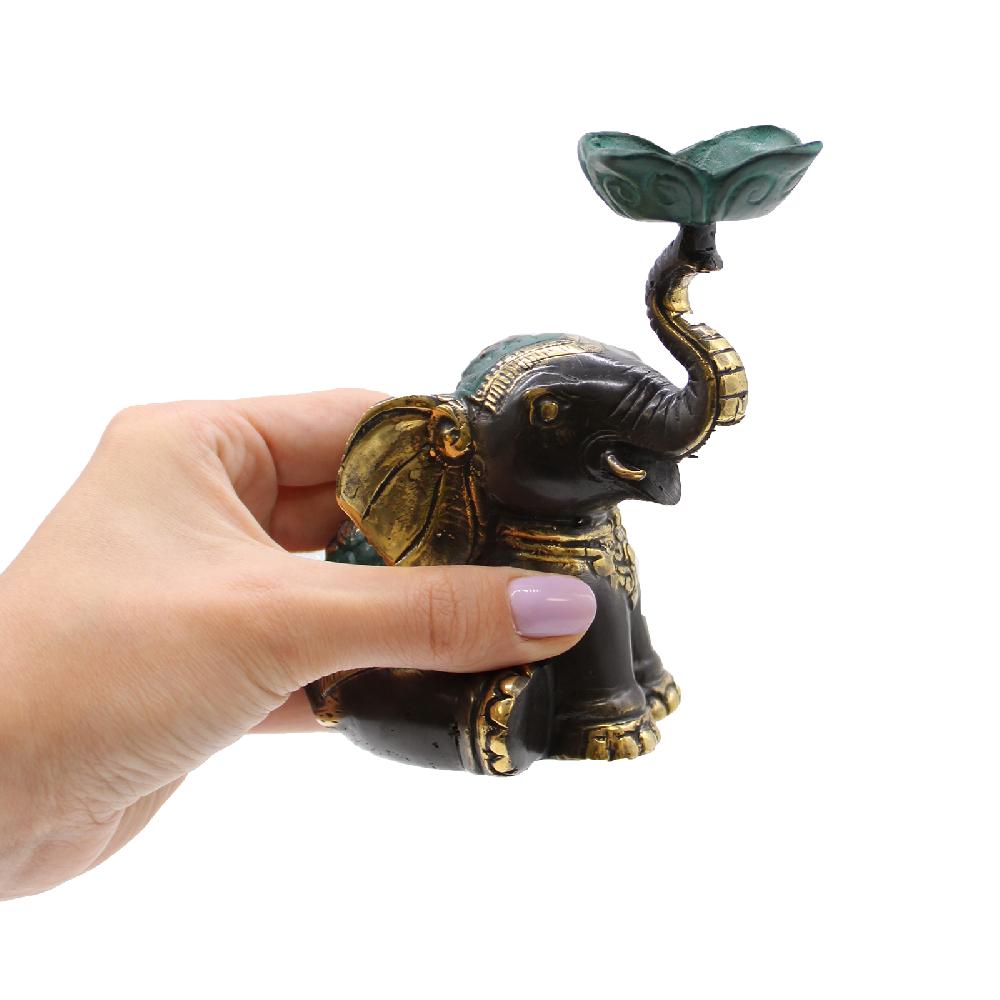 Ancient Wisdom Medium Elephant Incense Holder