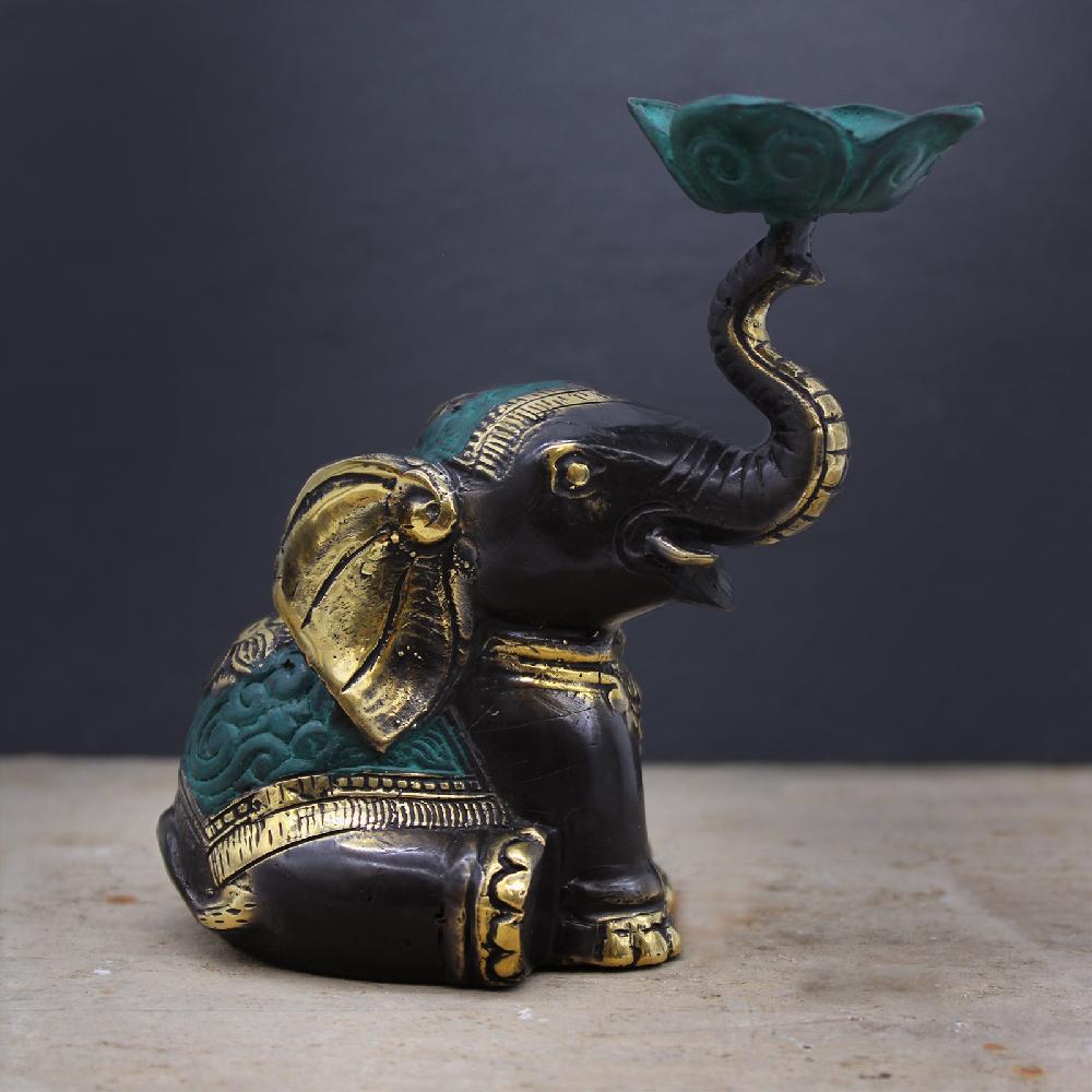 Ancient Wisdom Medium Elephant Incense Holder