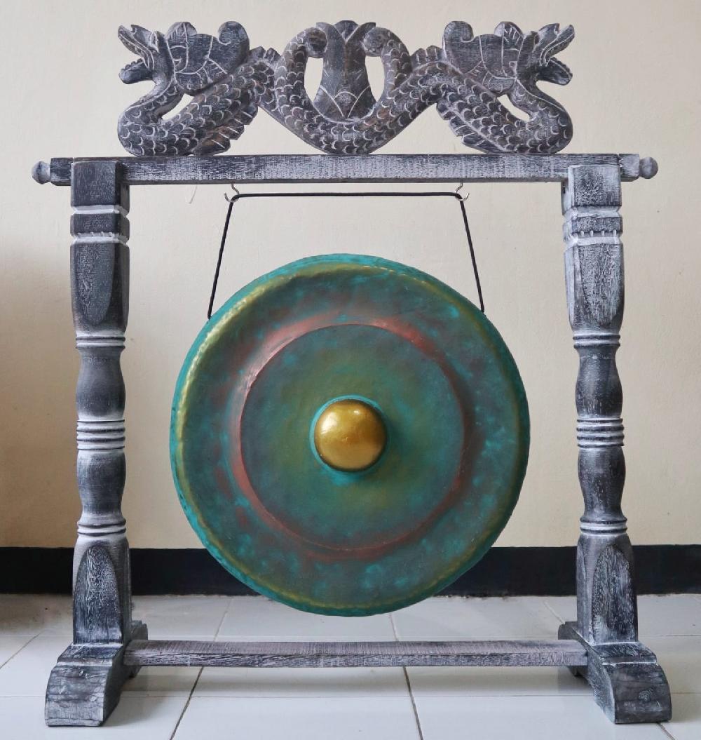 ancient wisdom Medium Gong in Stand - 35cm - Greenwash