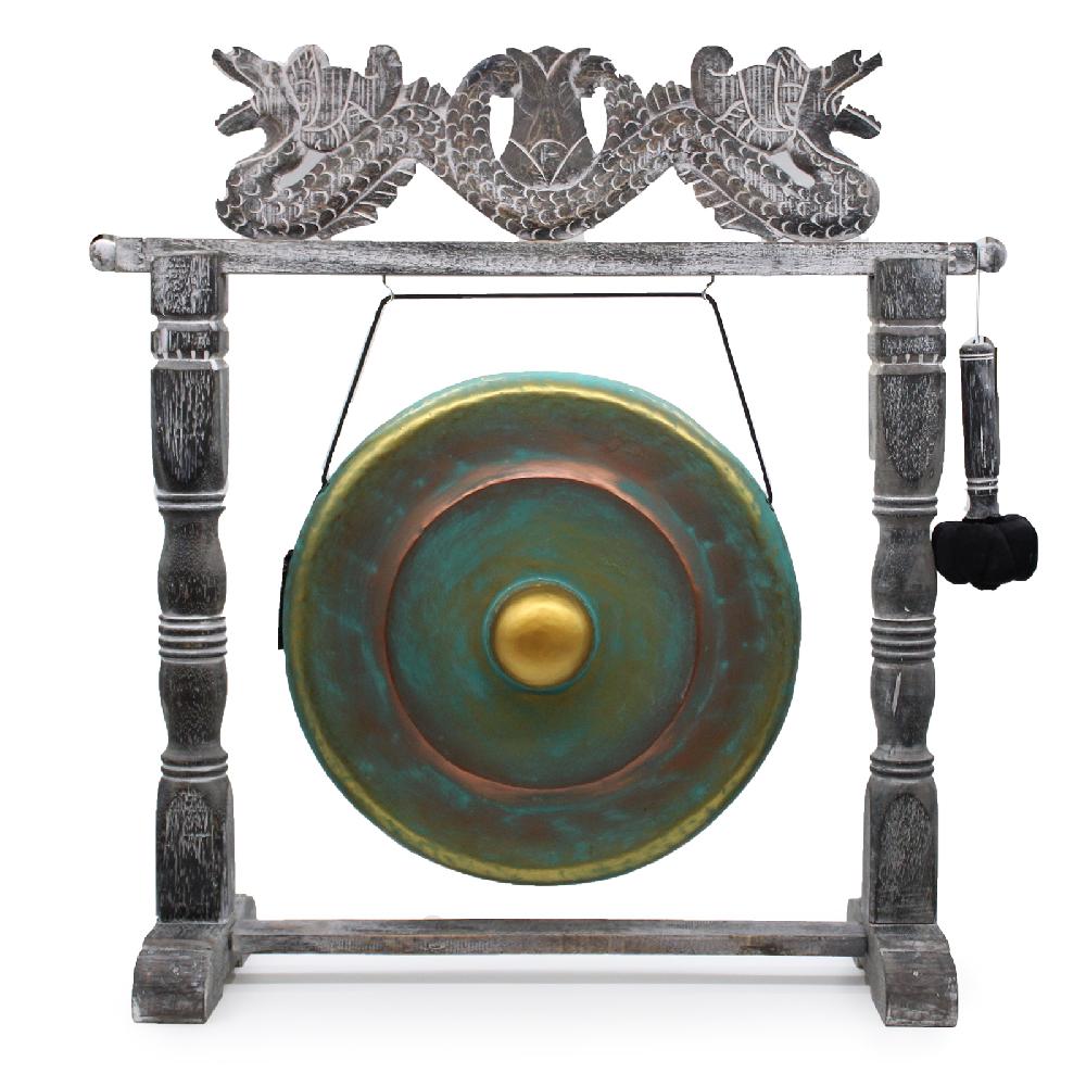 ancient wisdom Medium Gong in Stand - 50cm - Greenwash
