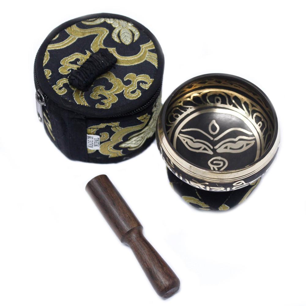 Ancient Wisdom Mini Singing Bowl Gift Set - Black
