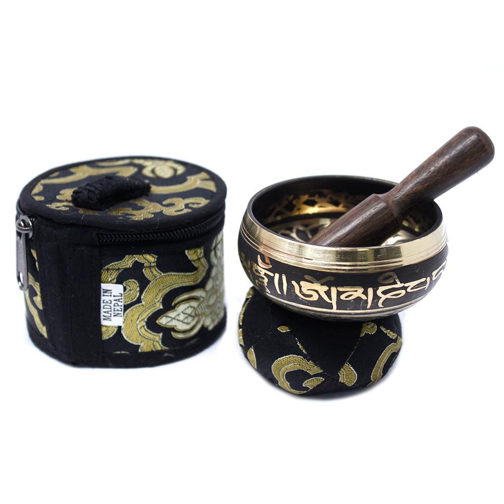 ancient wisdom Mini Singing Bowl Gift Set - Black