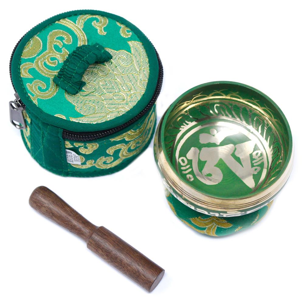 Ancient Wisdom Mini Singing Bowl Gift Set - Green