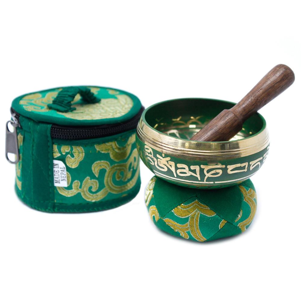 ancient wisdom Mini Singing Bowl Gift Set - Green