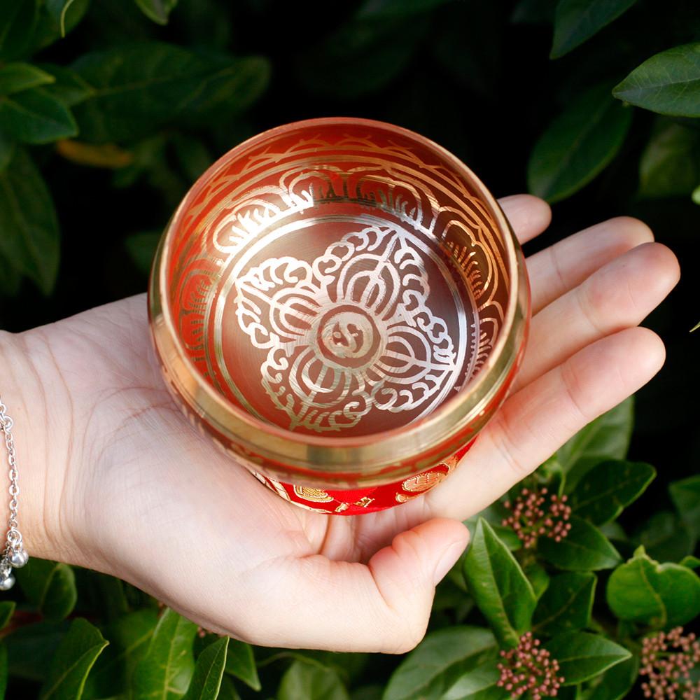 Ancient Wisdom Mini Singing Bowl Gift Set - Red