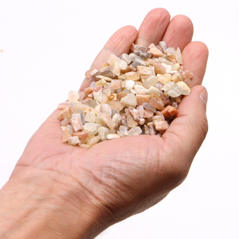Ancient Wisdom Moonstone Gemstone Chips Bulk - 1KG