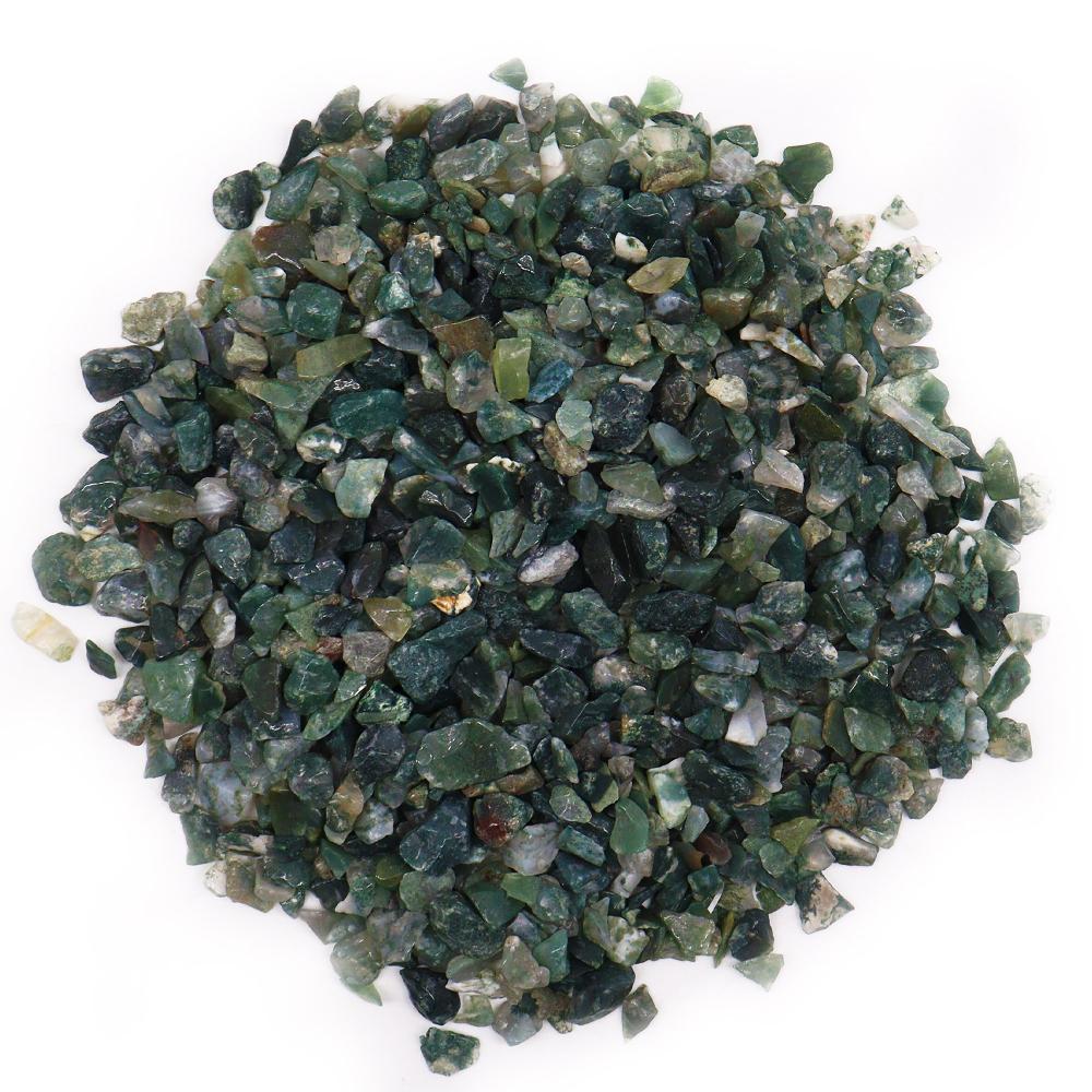 ancient wisdom Moss Agate Gemstone Chips Bulk - 1KG
