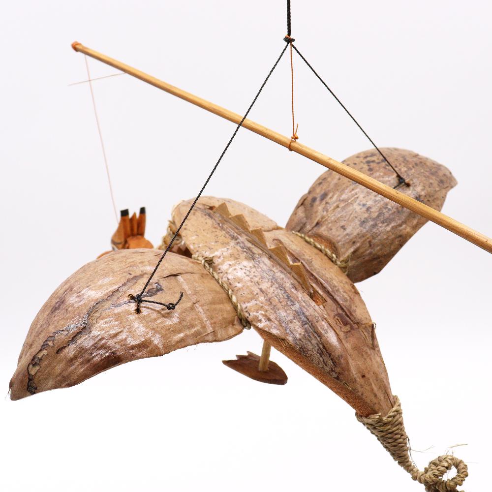 Ancient Wisdom Natural Coconut Dragon Mobile 37cm