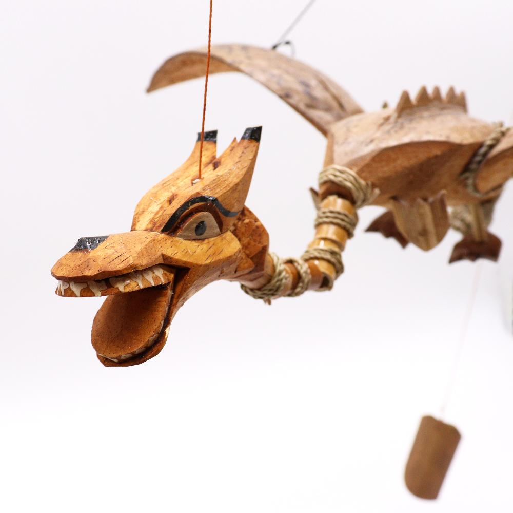Ancient Wisdom Natural Coconut Dragon Mobile 37cm