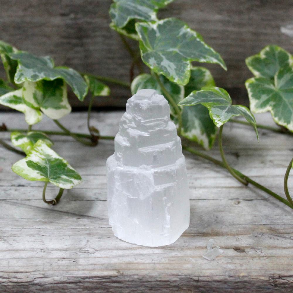 ancient wisdom Natural Selenite Tower - 5 cm