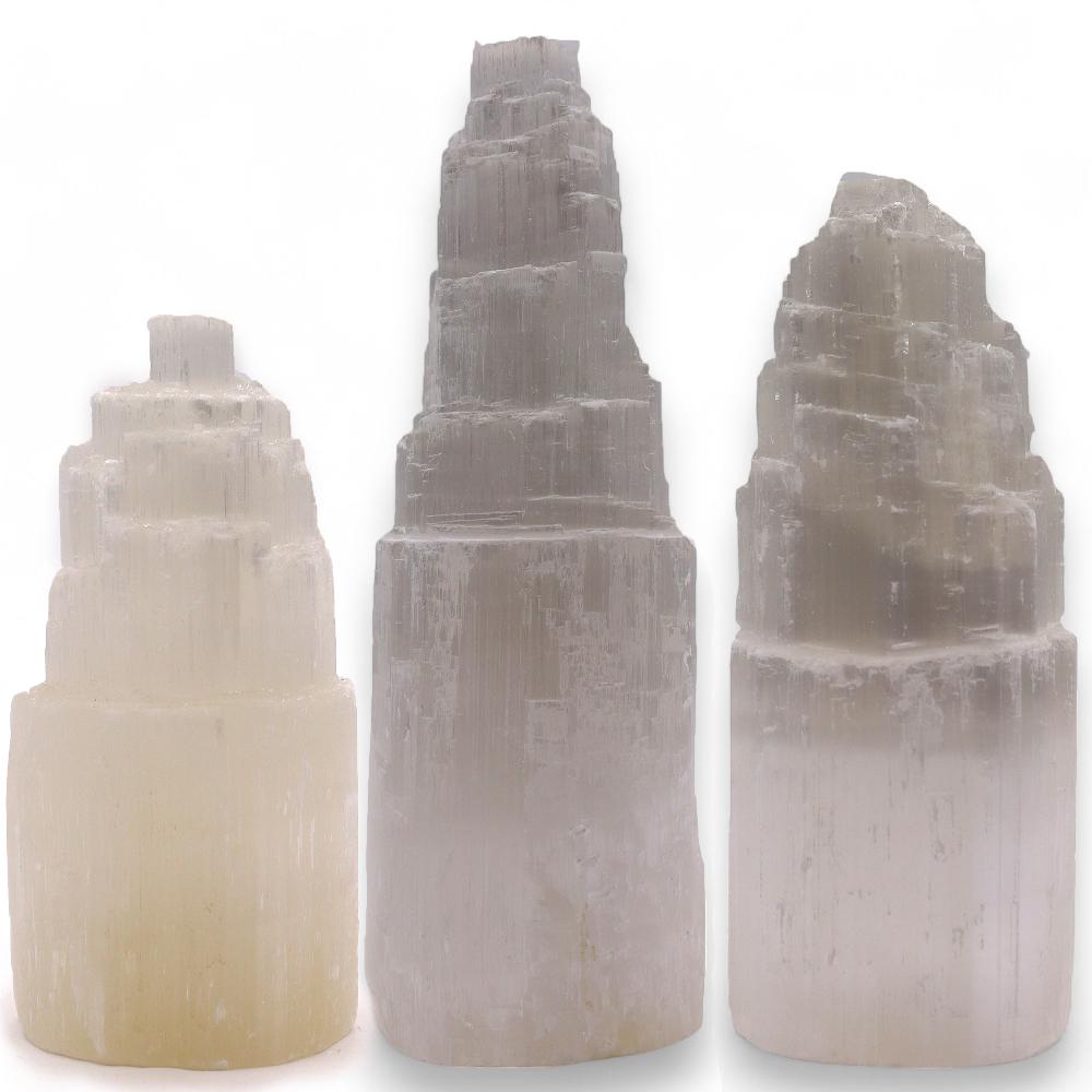 ancient wisdom Natural Selenite Tower Lamp Starter
